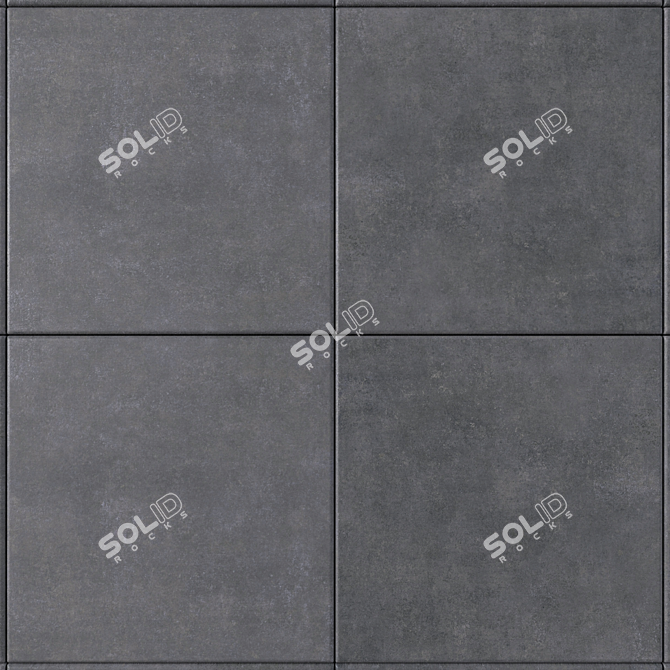 Anthracite Concrete Wall Tiles: Modern Home Décor 3D model image 2