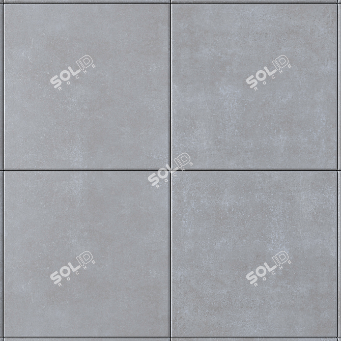 Industrial Chic Concrete Wall Tiles 3D model image 2