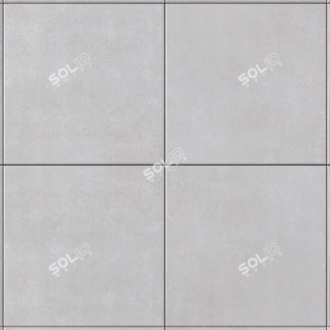 Gray Home Concrete Wall Tiles 3D model image 2