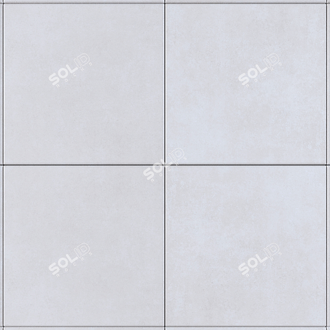 Modern Concrete Wall Tiles 3D model image 2