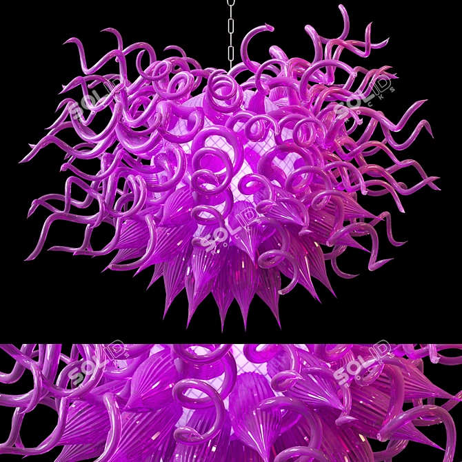 Jellyfish Tentacles Chandelier 3D model image 1