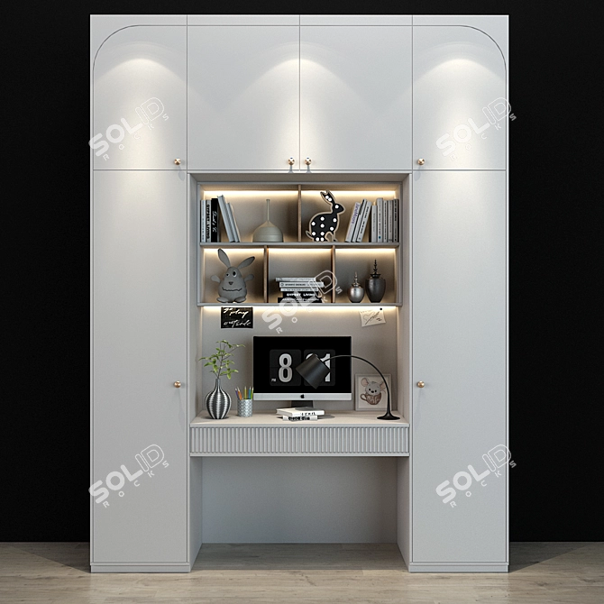 Modern Storage Solution: Cabinet 0153 3D model image 1