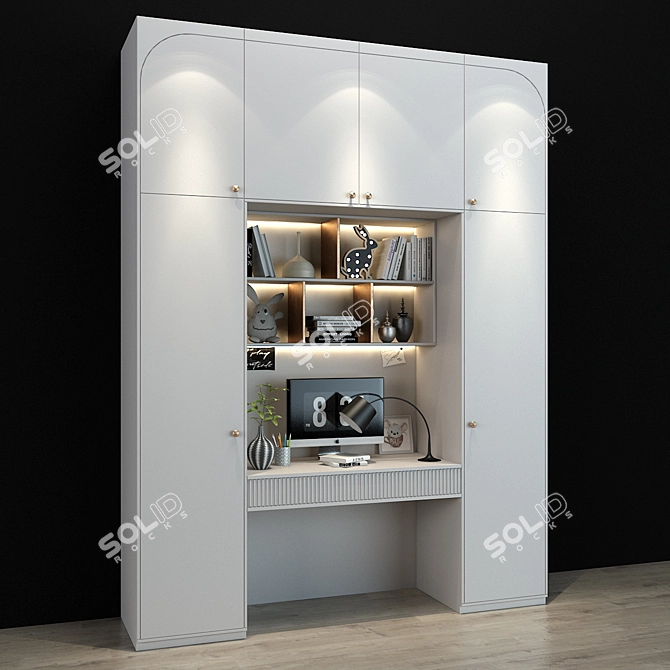 Modern Storage Solution: Cabinet 0153 3D model image 2