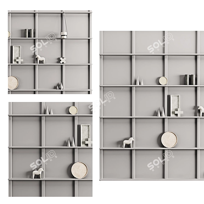 Zakkia Decorative Wall Shelf 3D model image 2