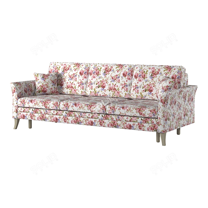 Title: Rosy Flower Sofa: Modern Comfort 3D model image 1
