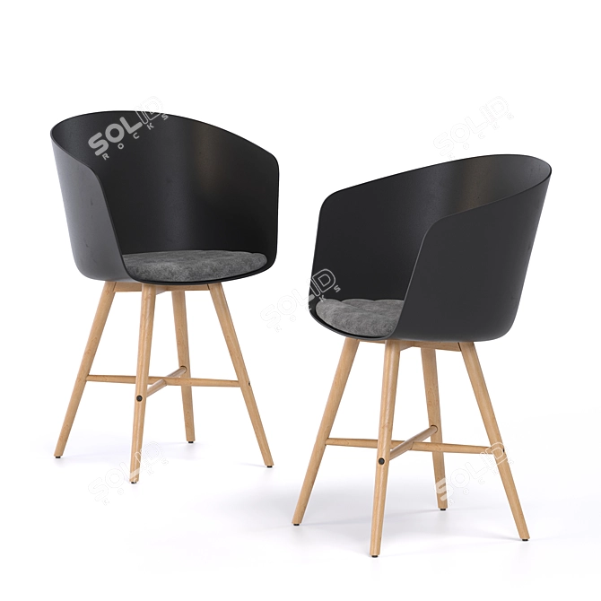 JYSK FAVRBJERG: Sleek Dining Chair 3D model image 3