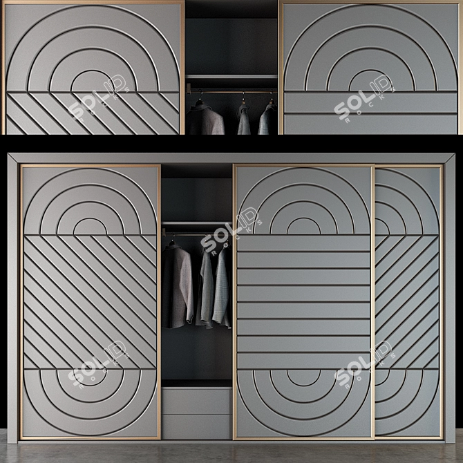 Sleek Modern Storage Solution 3D model image 1