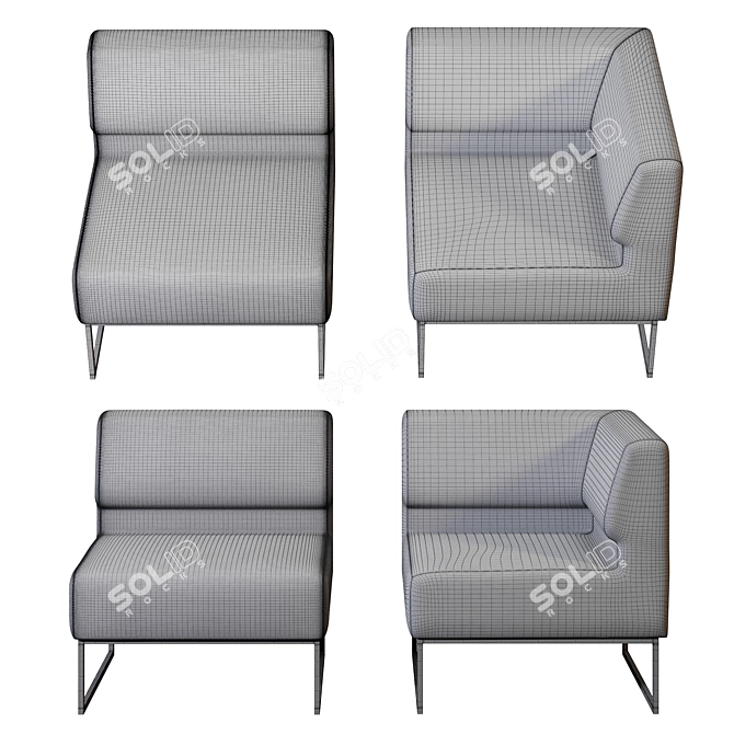 Richman Lounge Sofa: Elegant and Comfortable 3D model image 2