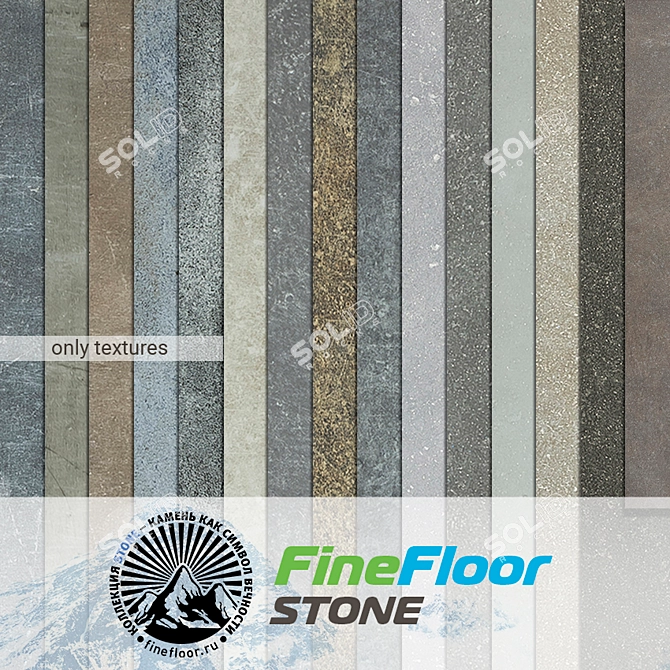 Elegant Stone Flooring Collection 3D model image 1