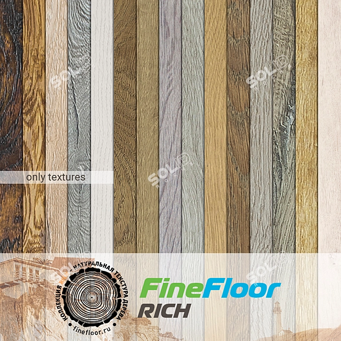 Title: Exquisite Woodgrain Luxury Vinyl Floors 3D model image 1