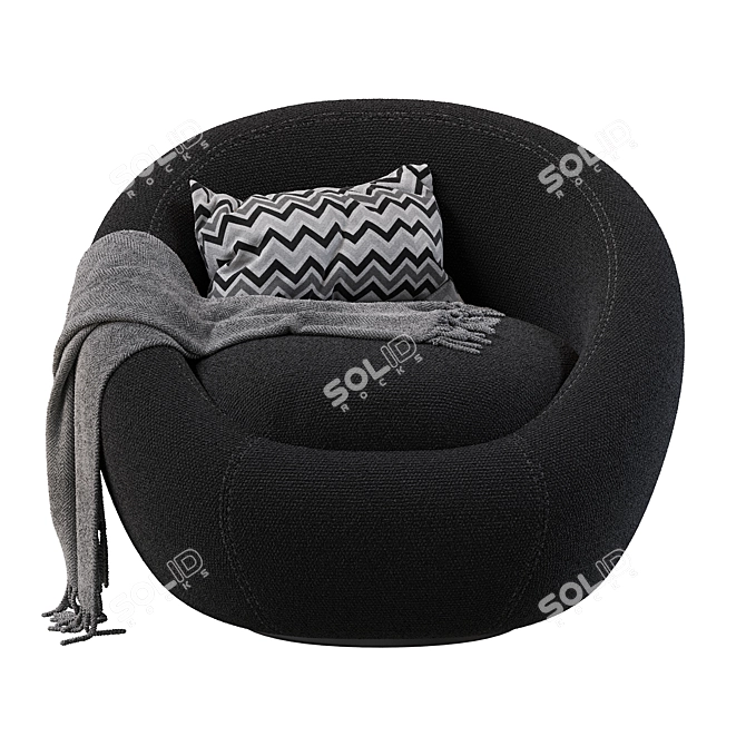 Cozy Swivel Chair: Stylish and Functional 3D model image 2