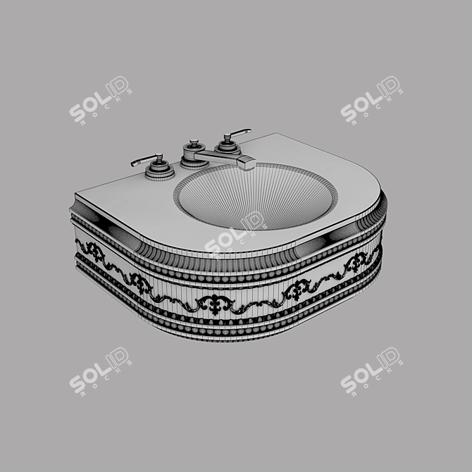 Classic Wash Basin - Vray/Corona - FBX Files 3D model image 4