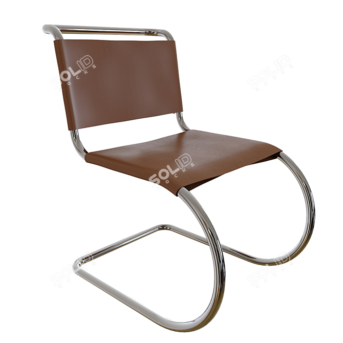 Minimalist MR Side Chair 3D model image 1