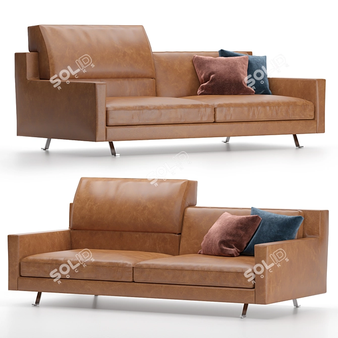 Sleek Contemporary Sofa 3D model image 1