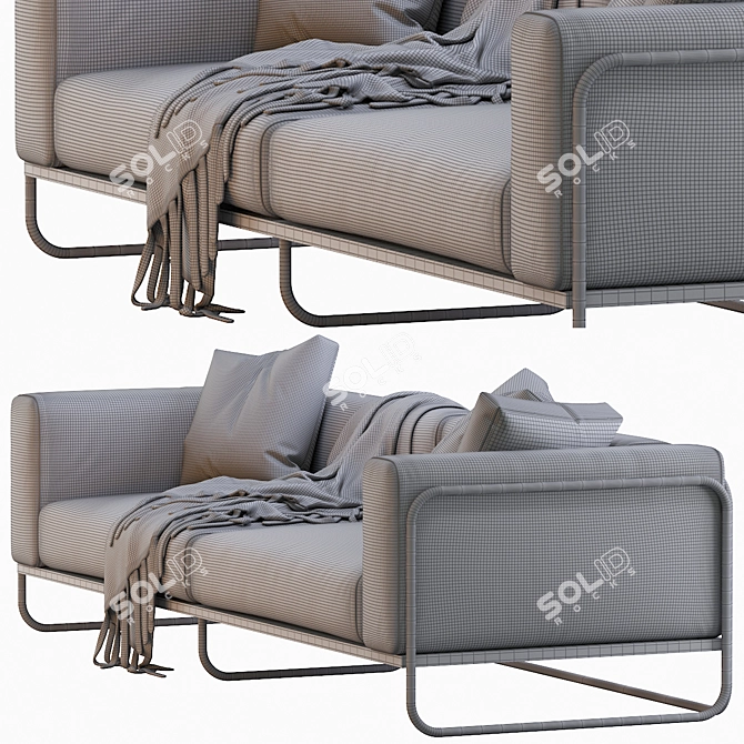 Filo Outdoor Daybed 3D model image 4
