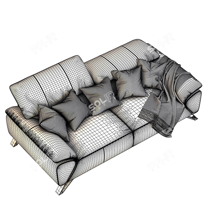 Luxurious Tesla Nicoletta Sofa 3D model image 4