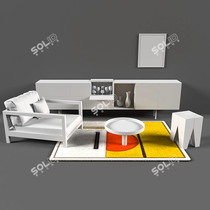 Vector Art Carpet - "Evier 3D model image 4