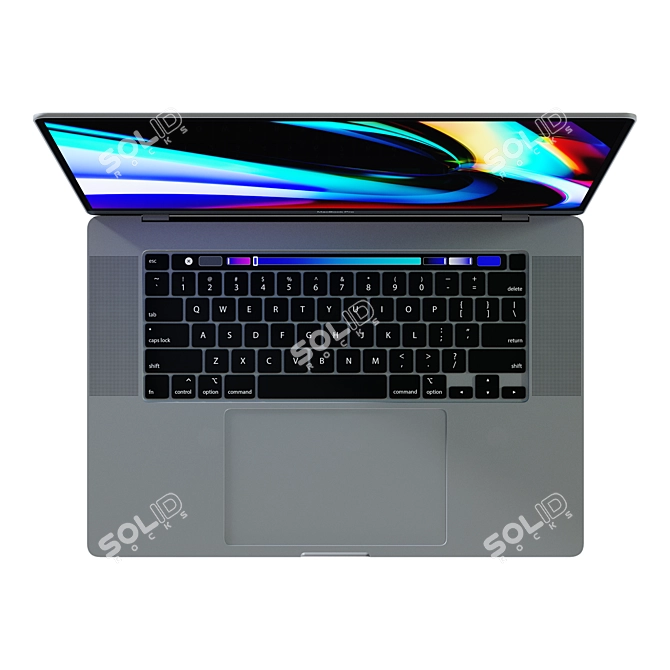 MacBook Pro 16: Silver & Space 3D model image 2