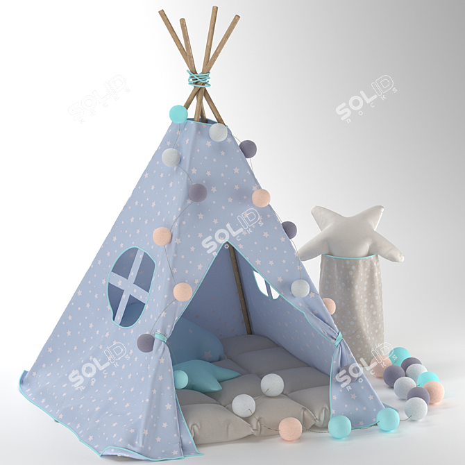 Children's Adventure Teepee 3D model image 1