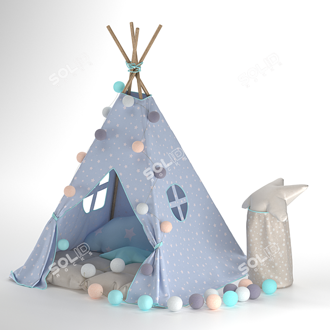 Children's Adventure Teepee 3D model image 2