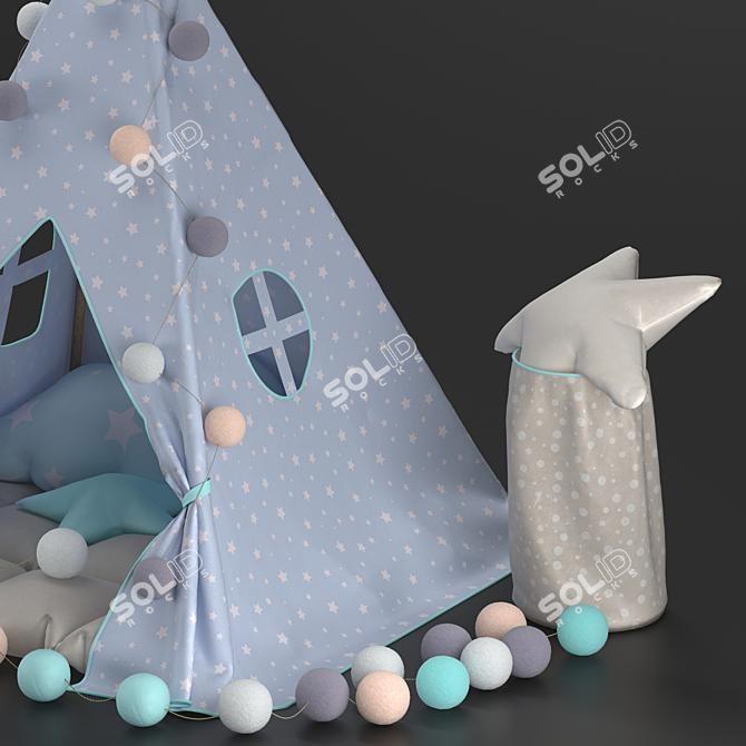 Children's Adventure Teepee 3D model image 3