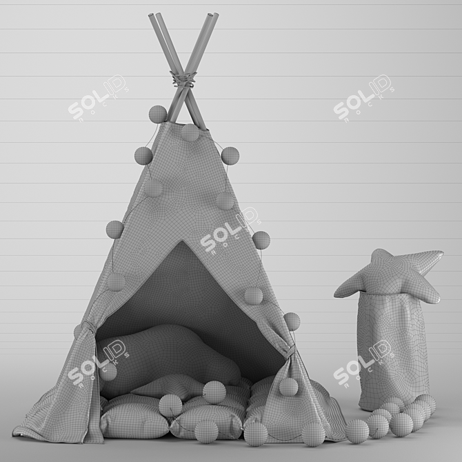 Children's Adventure Teepee 3D model image 5