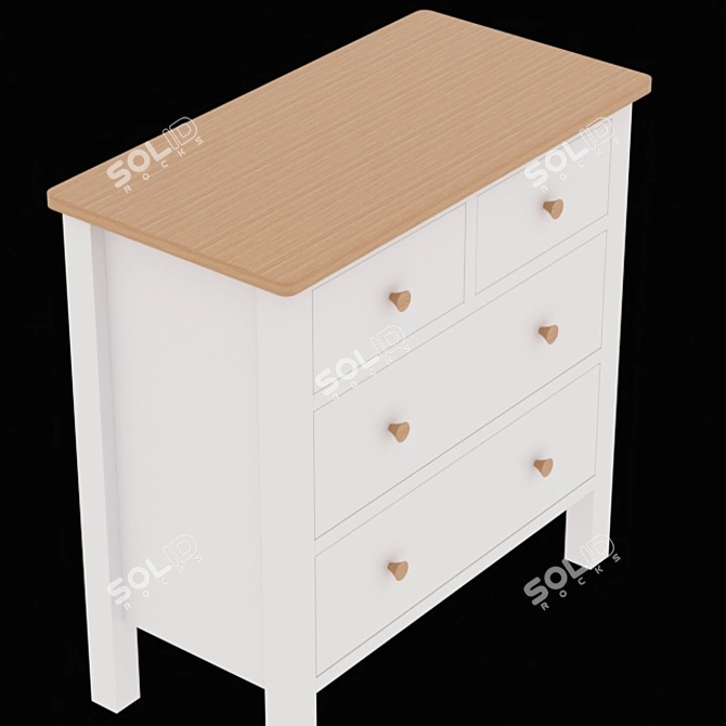 LA REDOUTE Chest: Ashin Комод - Stylish and Practical 3D model image 9