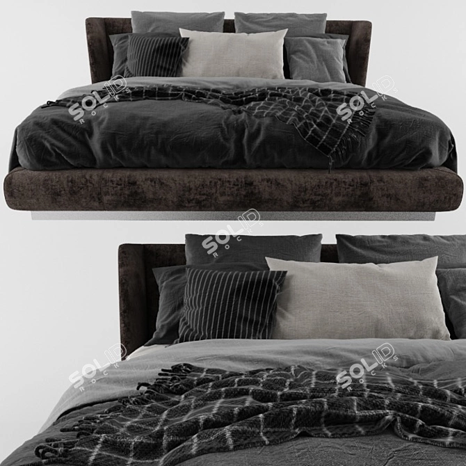 Creed Bed: Modern Elegance in Your Bedroom 3D model image 3