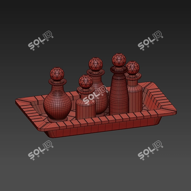 Elegant Rossmoor Vase Set 3D model image 3