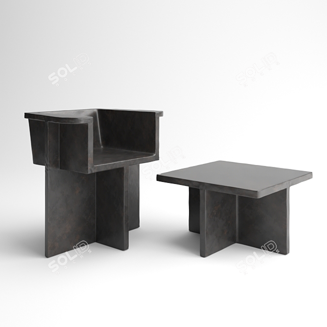 Brutus 101 Copenhagen: Elegant Dining Set 3D model image 1