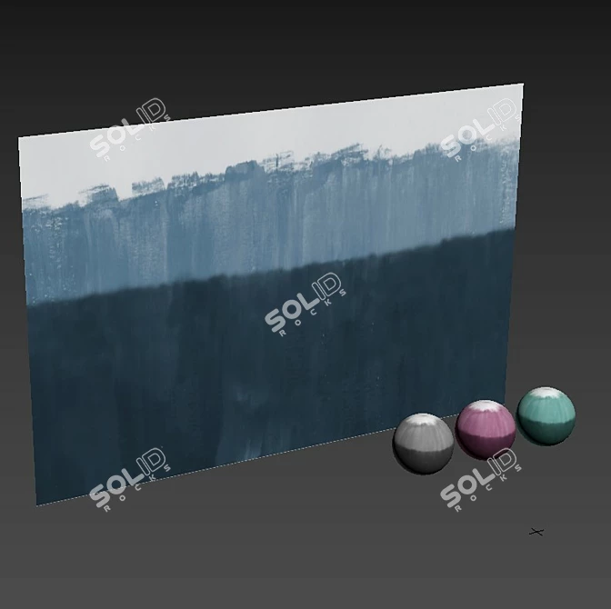 Artistic Horizon Wall Decor 3D model image 3