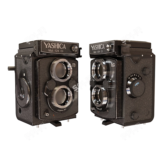 Vintage Yashica Camera: Capturing Time 3D model image 1