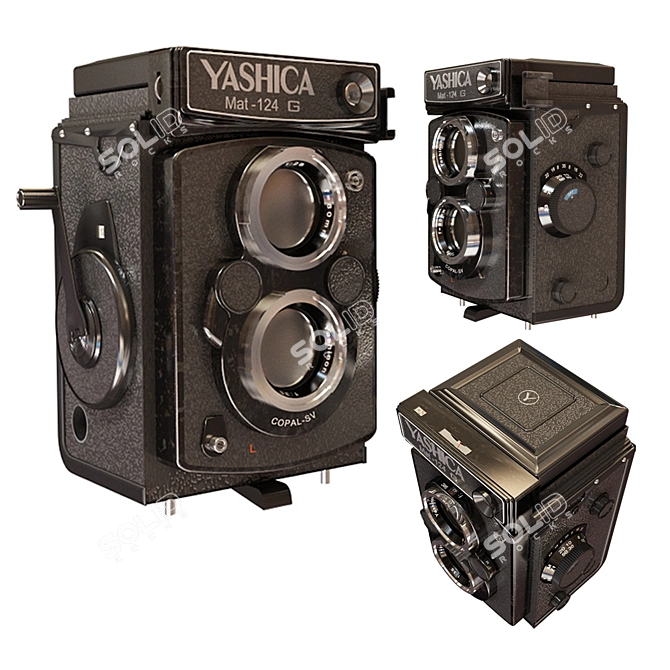 Vintage Yashica Camera: Capturing Time 3D model image 3