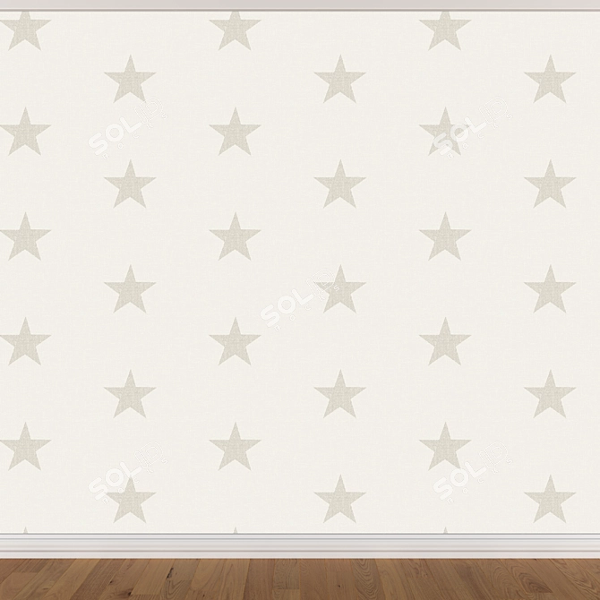 Seamless Wallpaper Set: 3 Colors 3D model image 4