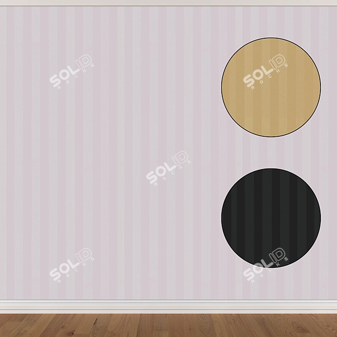 Seamless Wallpaper Set - 3 Colors 3D model image 1