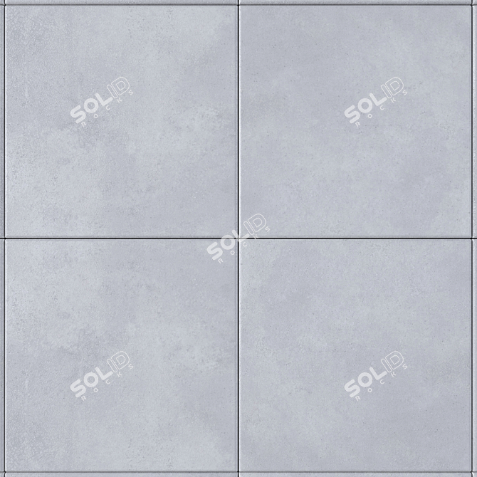 Concrete Grey Wall Tiles: Stylish and Durable 3D model image 2