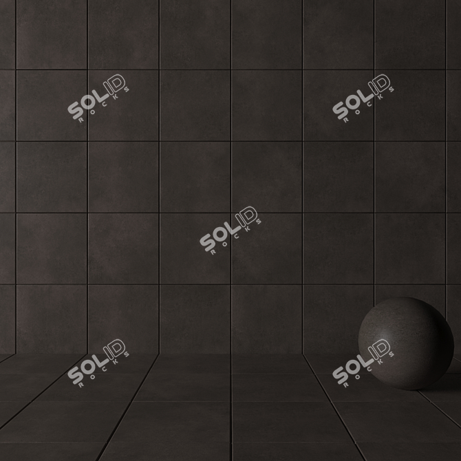 Modern Concrete Vizon Wall Tiles 3D model image 3
