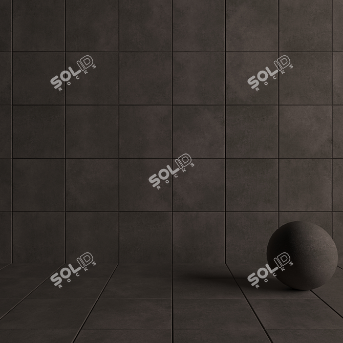 Modern Concrete Vizon Wall Tiles 3D model image 4