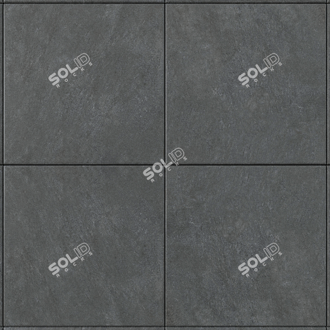 Cumulus Black Concrete Wall Tiles 3D model image 2