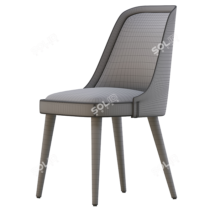 Lush Leather Chair: Elegant & Comfortable 3D model image 5