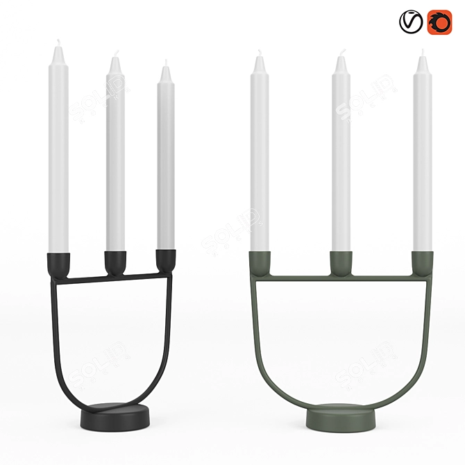 Contemporary Muuto Open Candelabra 3D model image 1