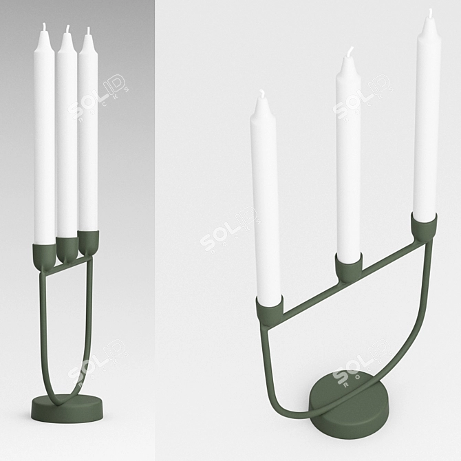 Contemporary Muuto Open Candelabra 3D model image 3