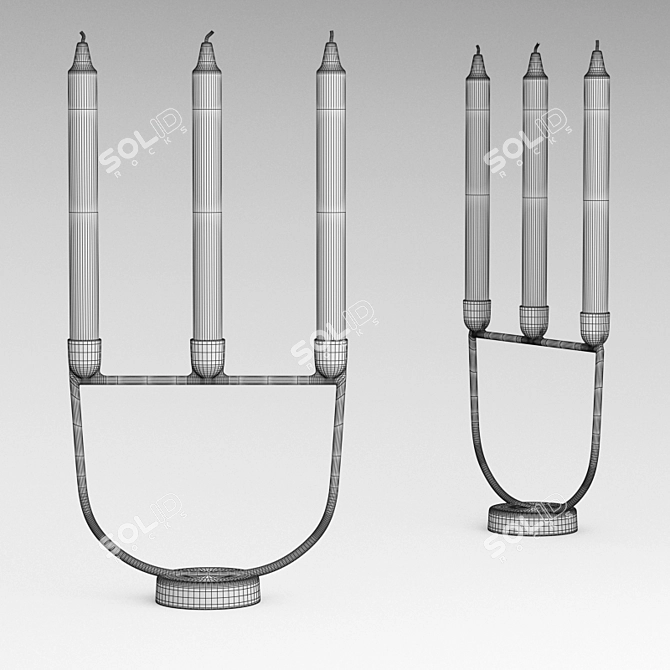 Contemporary Muuto Open Candelabra 3D model image 5