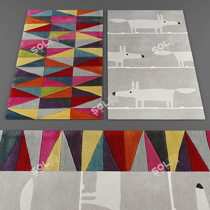 Stylish Rug Collection - 141 3D model image 1