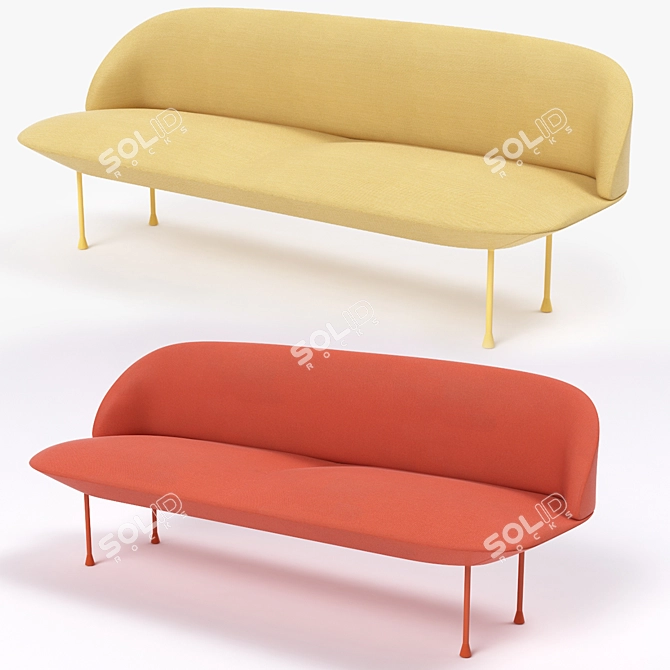 Modern Nordic Style: Muuto Oslo Sofa 3D model image 2