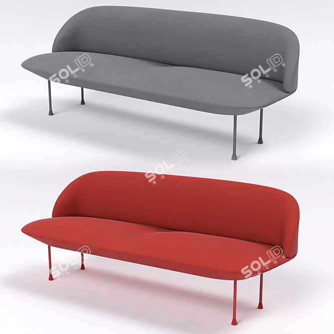 Modern Nordic Style: Muuto Oslo Sofa 3D model image 3