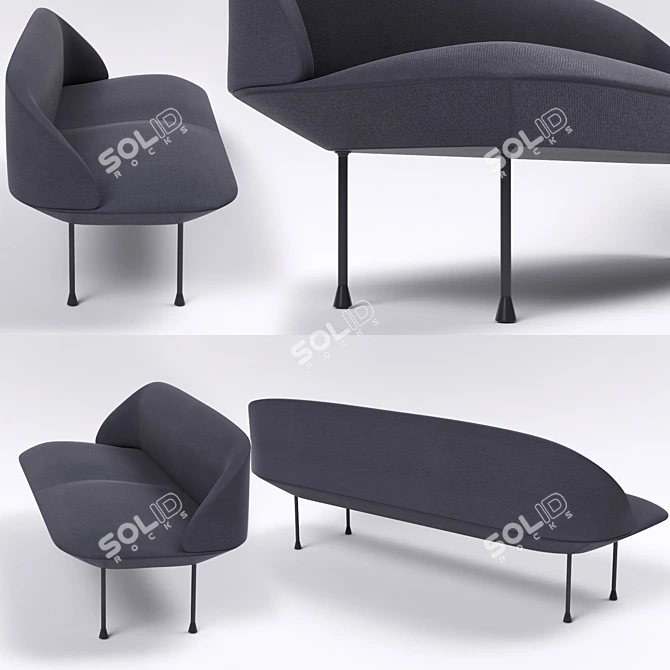 Modern Nordic Style: Muuto Oslo Sofa 3D model image 4