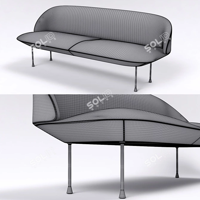 Modern Nordic Style: Muuto Oslo Sofa 3D model image 5