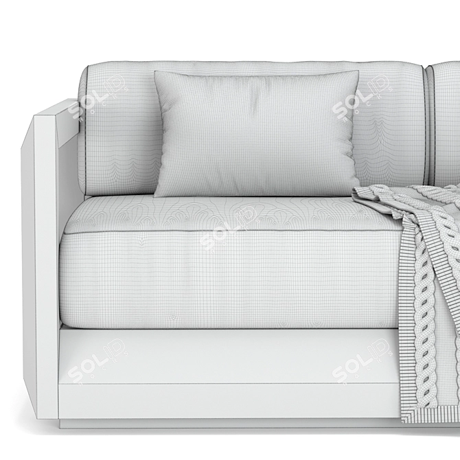 Paloma Outdoor Sofa: Double Comfort in Style 3D model image 3
