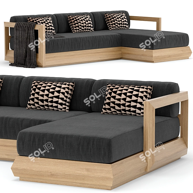 Paloma Modular Sofa Set 3D model image 1